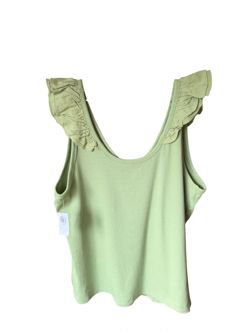Old Navy Ruffled Shoulder V‑Neck Tank Top - Sage Green. Women’s Size 2x. BNWT - Picture 5 of 5